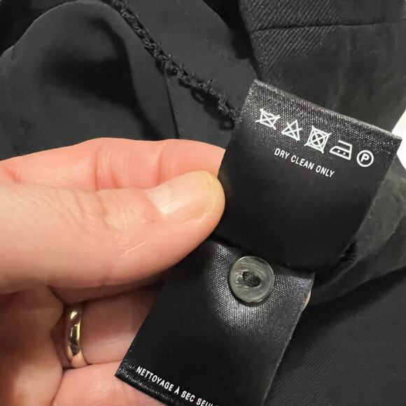 Anthropologie Postmark Mini Shift Dress Black Linen Floral Lace Tank Halter 10 - Picture 11 of 16